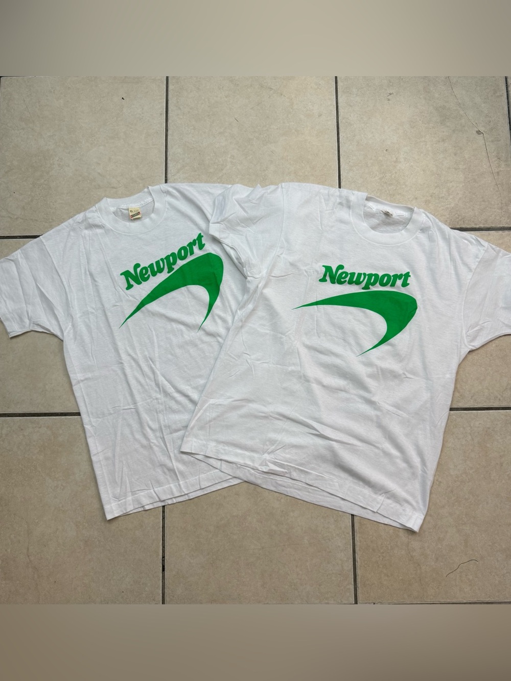 Lot Of 2 NWOT Vintage 80s Newport Cigarettes Screen Stars T-Shirt Men's XL
